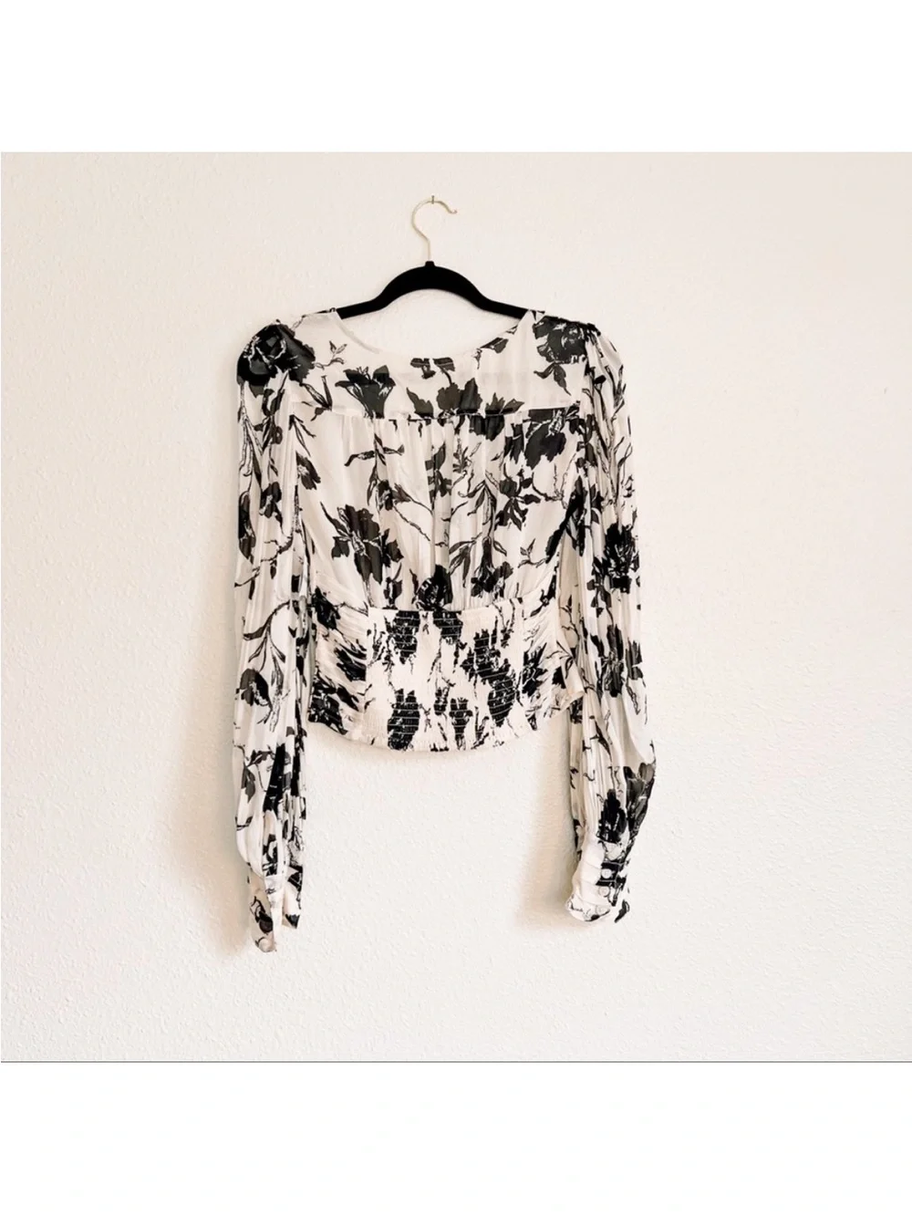 Free People if you had my love floral printed blouse new nwt